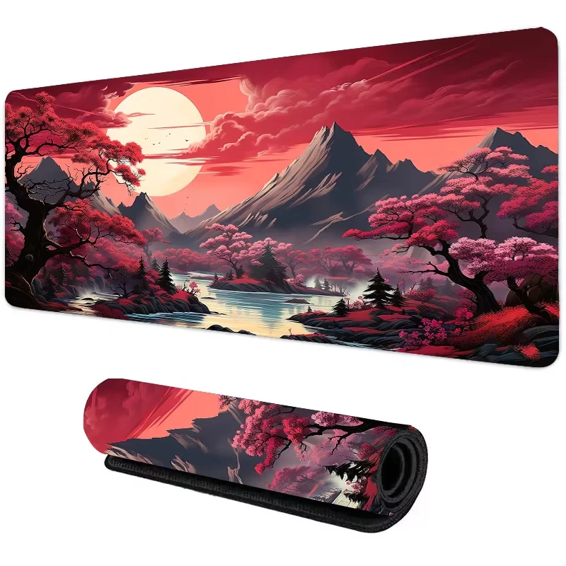 Esports Gaming Desk - Sunset Mountain View Silicone Gaming Mouse