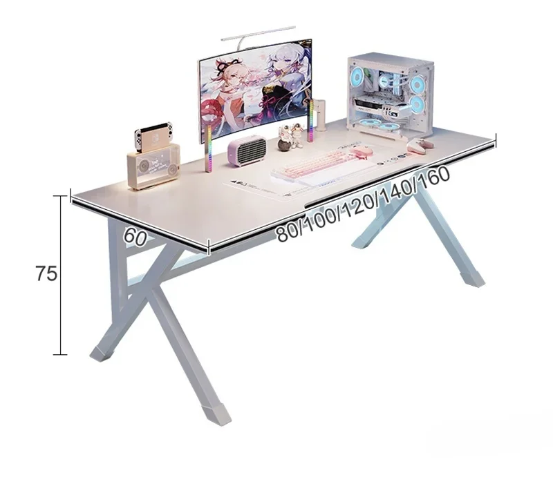 Esports Gaming School - White Wooden Computer Desks Desktop Simple