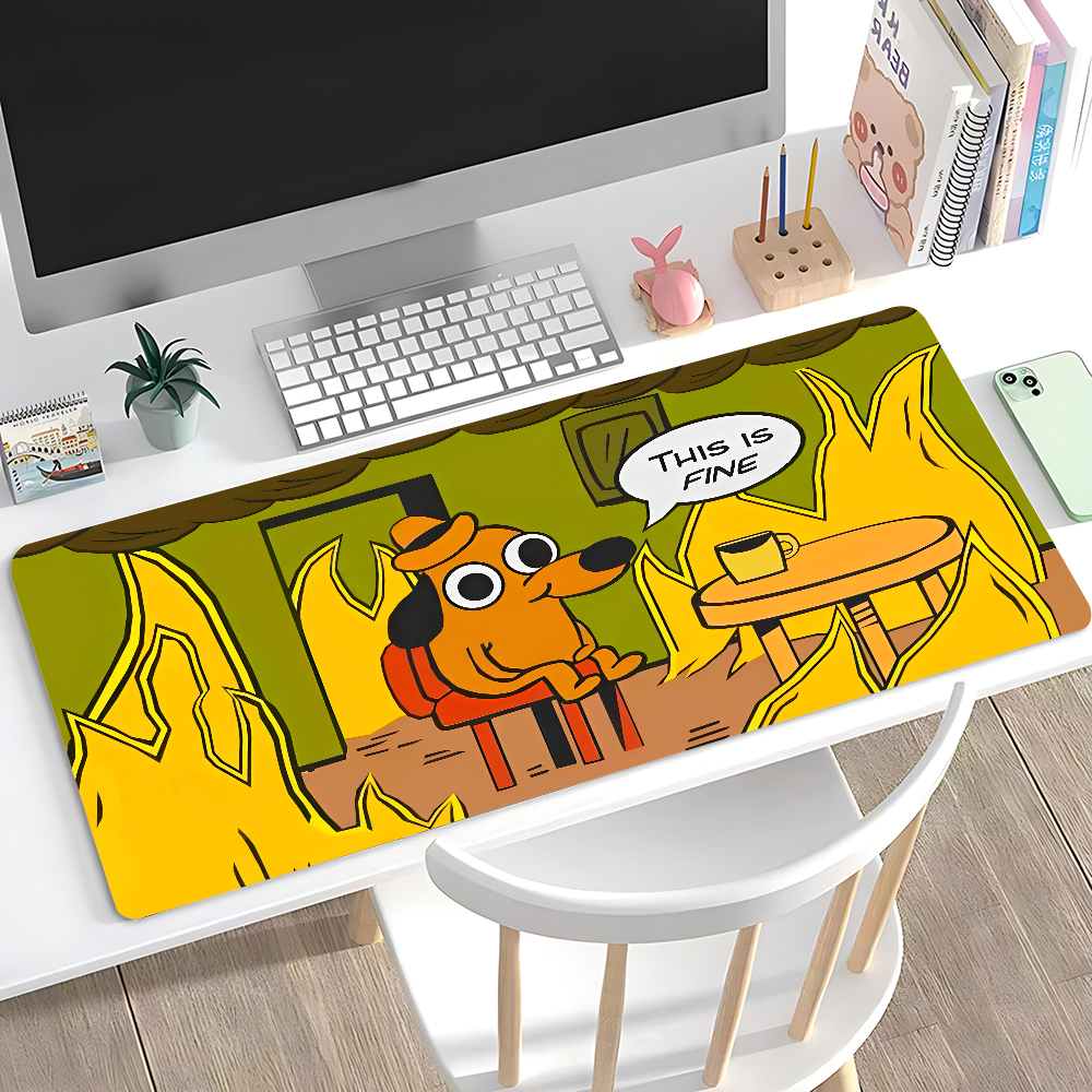 This Is Fine Dog Dachshund Mou - Esports Gaming Desk บทวิจารณ์และราคา