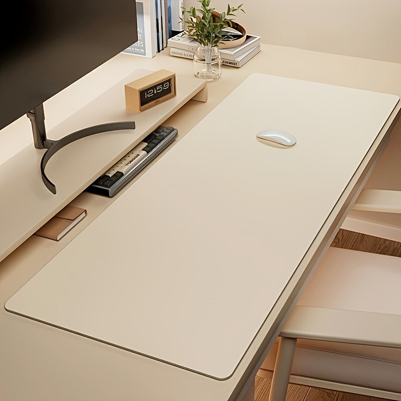 Esports Gaming Desk - 1pc Large Faux Leather Mouse Pad,