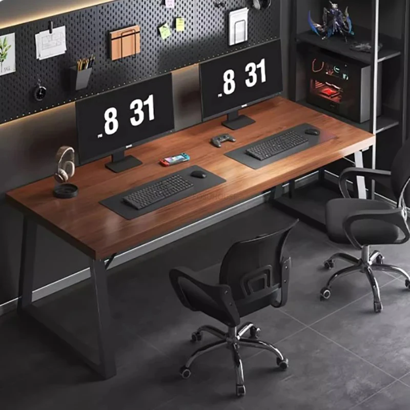 Esports Gaming School - Simple Computer Desks Desktop Desk Double