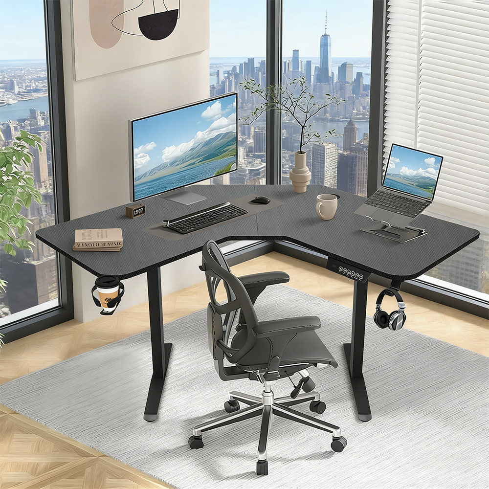 Esports Gaming School - L Shaped Electric Height Adjustable Standing