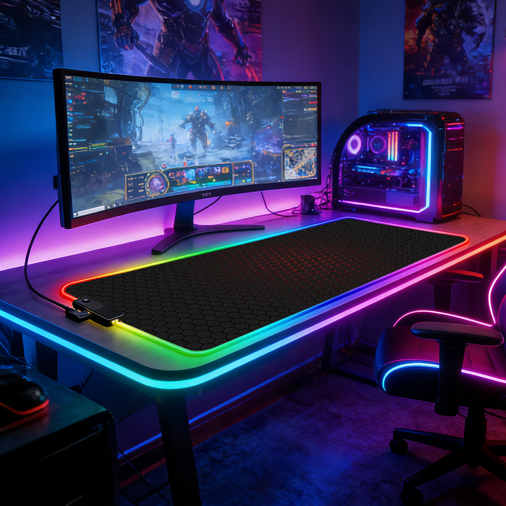 LED Lighting RGB Mouse Pad E-s - Esports Gaming Laptop บทวิจารณ์และราคา