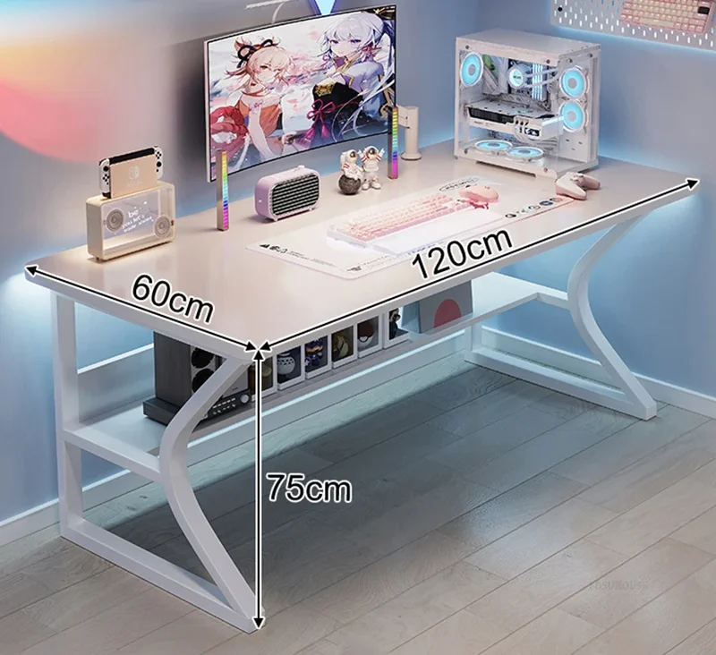 White Wooden Computer Desks De - Esports Gaming School บทวิจารณ์และราคา
