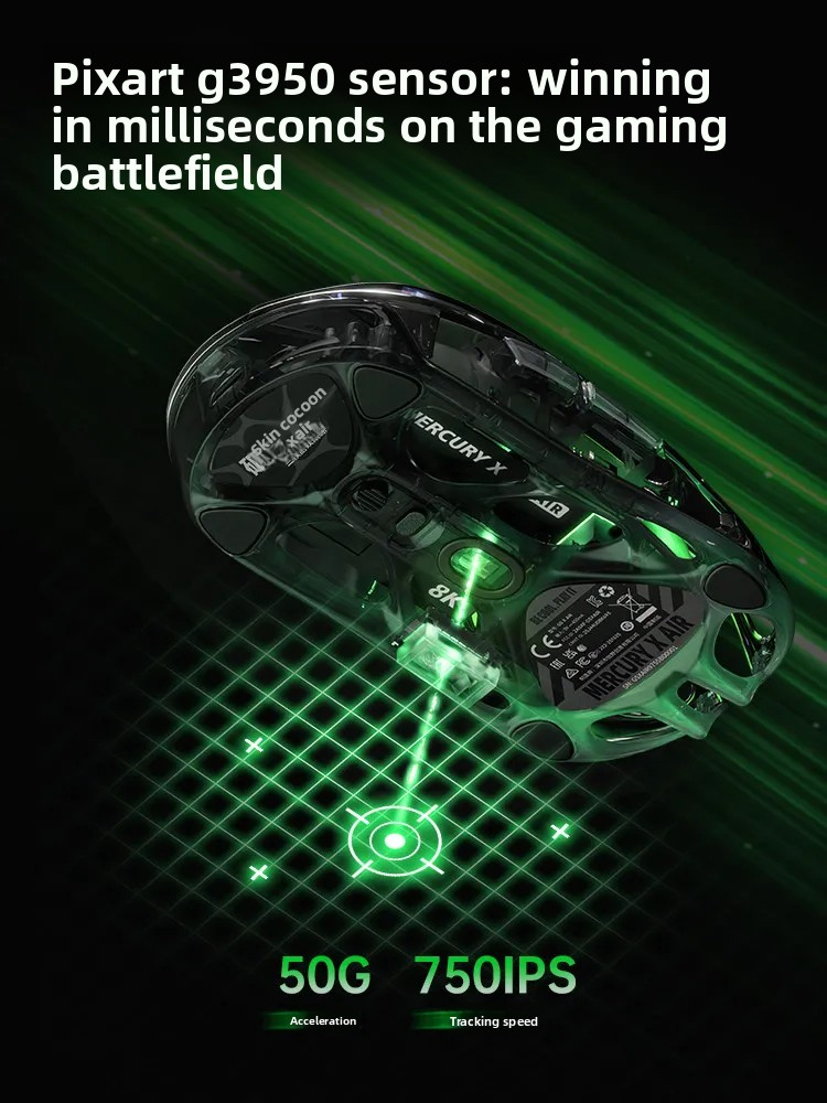 GravaStar X AIR DUAL 8K Wirele - Mouse Gaming Esports บทวิจารณ์และราคา