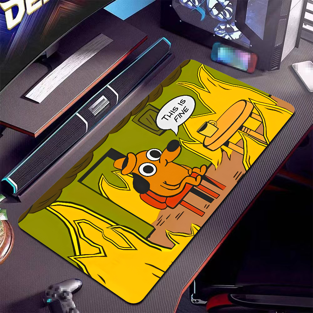 This Is Fine Dog Dachshund Mou - Esports Gaming Desk บทวิจารณ์และราคา