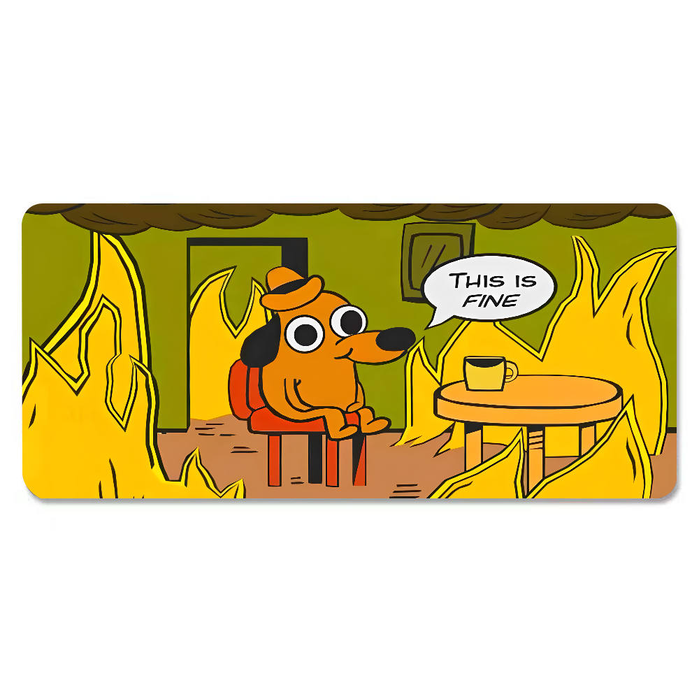 This Is Fine Dog Dachshund Mou - Esports Gaming Desk บทวิจารณ์และราคา