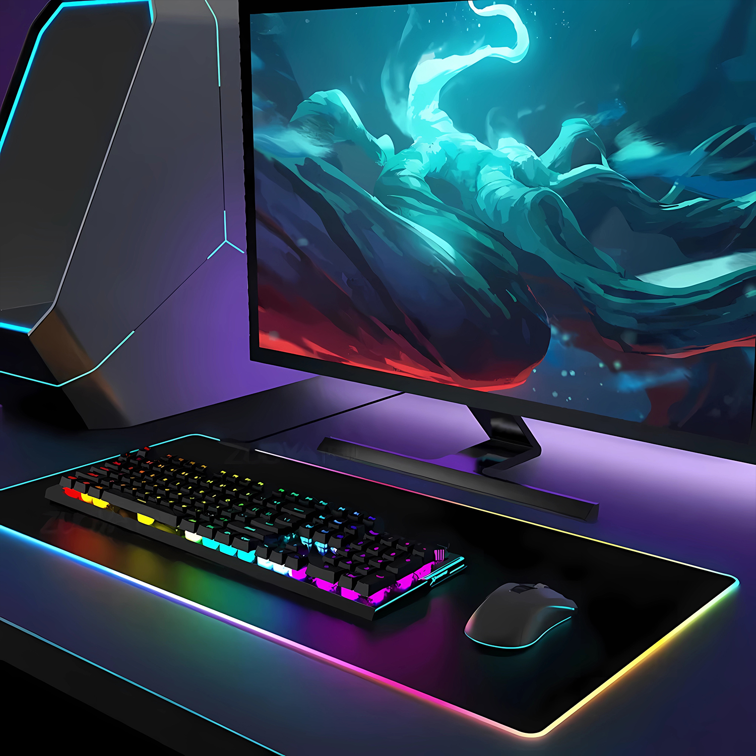 RGB Anime Fate Saber MousePad  - Esports Gaming Laptop บทวิจารณ์และราคา