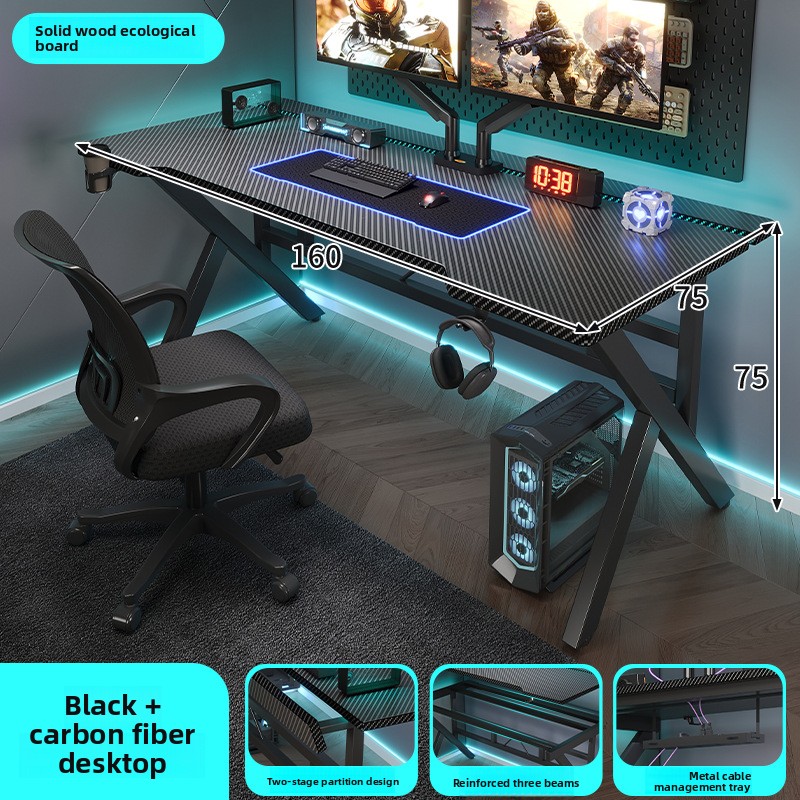 Minimalist Computer desk two-s - Esports Gaming School บทวิจารณ์และราคา