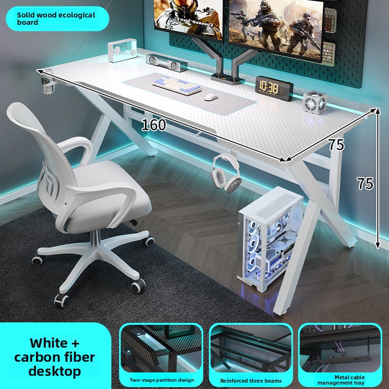 Minimalist Computer desk two-s - Esports Gaming School บทวิจารณ์และราคา