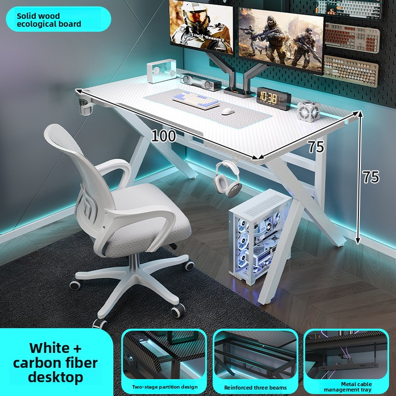 Minimalist Computer desk two-s - Esports Gaming School บทวิจารณ์และราคา