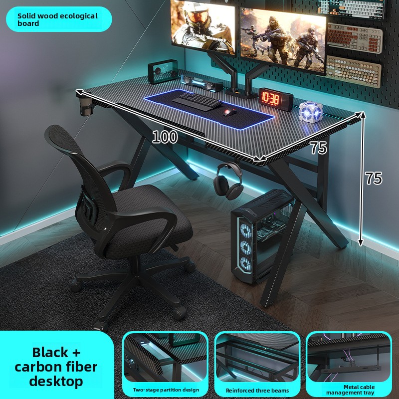 Minimalist Computer desk two-s - Esports Gaming School บทวิจารณ์และราคา