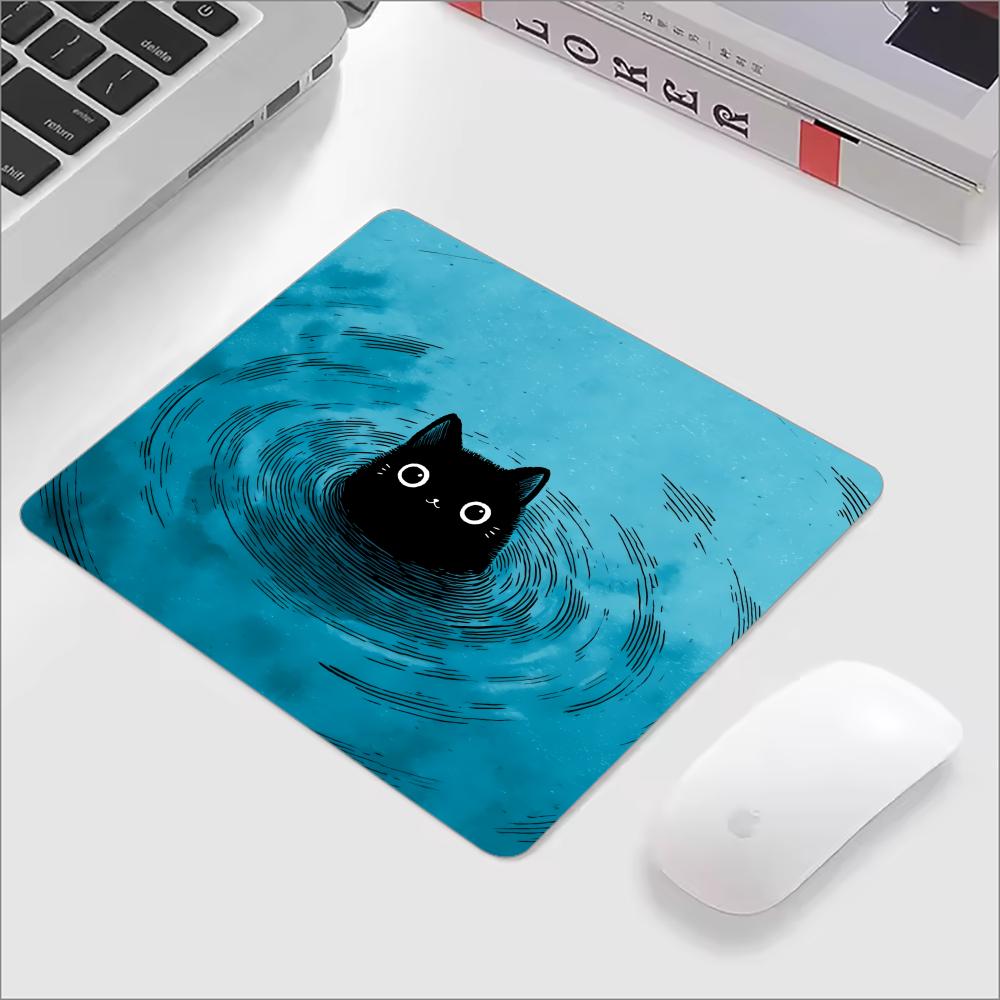 Cute Black Cat Glass Mouse Pad - Mouse Gaming Esports บทวิจารณ์และราคา