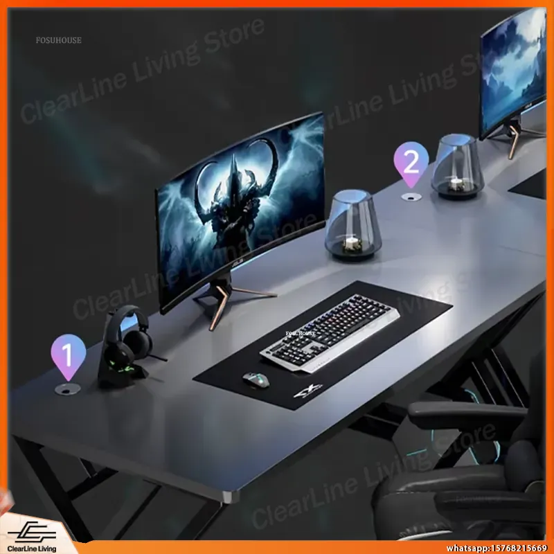 Double Computer Desk Long Gami - Esports Gaming School บทวิจารณ์และราคา