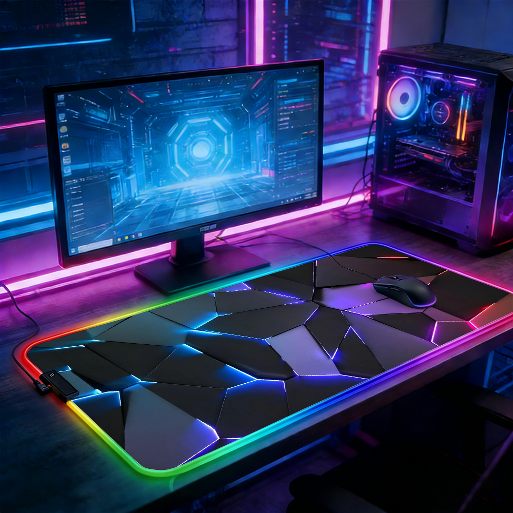 LED Lighting RGB Mouse Pad E-s - Esports Gaming Laptop บทวิจารณ์และราคา