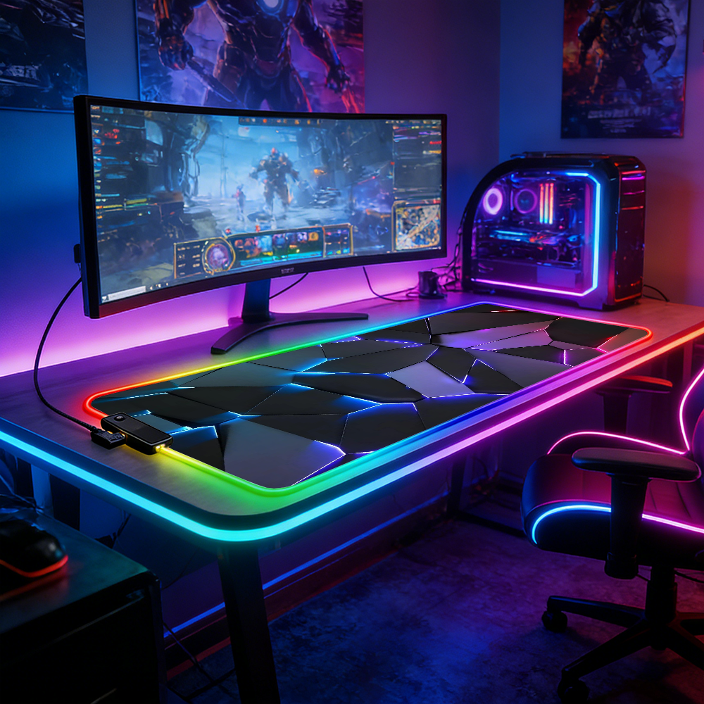 LED Lighting RGB Mouse Pad E-s - Esports Gaming Laptop บทวิจารณ์และราคา