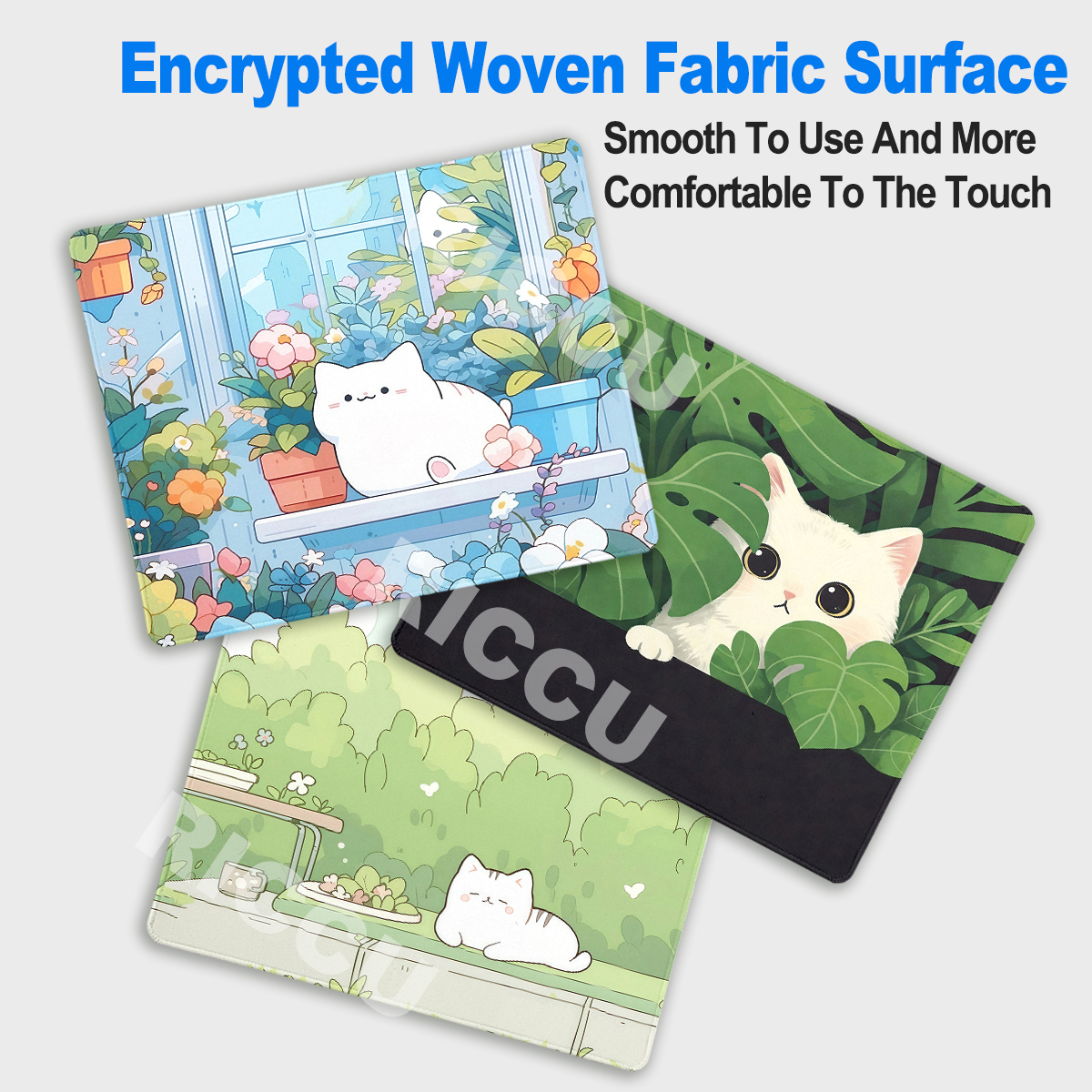 Cute White Cat Small Mousepad  - Esports Gaming Laptop บทวิจารณ์และราคา