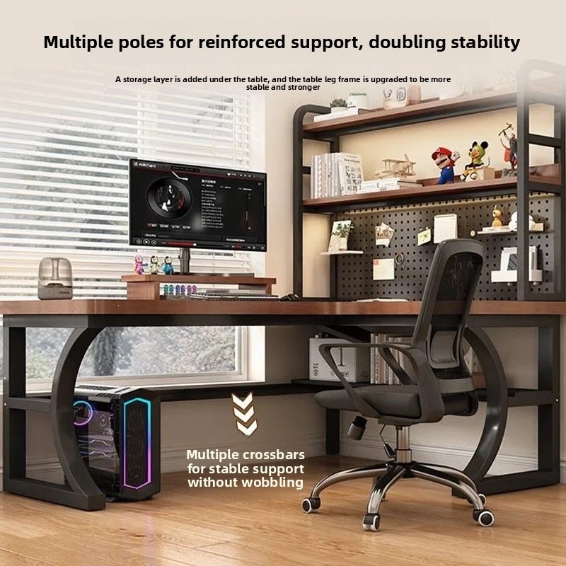 Corner Soild Wood L-Shaped Des - Esports Gaming School บทวิจารณ์และราคา